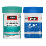 Swisse Fish Oil Omega 3 - 1500mg (40 Tablets) & Swisse Multivitamin For Men (30 Tablets) Combo