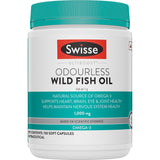 Swisse Ultiboost Odourless High Strength Wild Fish Oil Omega 3 - 1000mg (Best Before - 31st Aug, 2026)
