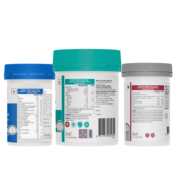 Swisse Fish Oil Omega 3 - 1500mg (60 Capsules) & Multivitamin For Men (60 Tablets) & Swisse Biotin+ Biotin Tablets_60 Tablets Combo