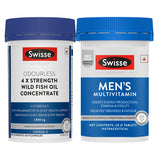 Swisse 4X Fish Oil Omega 3 (60 Tablets) & Swisse Multivitamin For Men 60 Tablets Combo