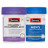 Swisse Multivitamin For Men (30 Tablets) & Swisse Collagen+ Hyaluronic Acid (30 Tablets) Combo