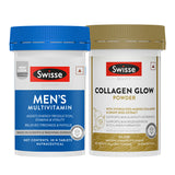 Swisse Multivitamin For Men (30 Tablets) & Swisse Collagen Glow Powder Combo