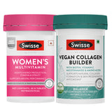 Swisse Multivitamin for Women (30 Tablets) & Swisse Vegan Collagen Builder Combo