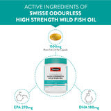High Strength Fish Oil with 1500mg Omega 3 for Healthy Heart, Brain, Joints and Eyes - Odourless Wild Fish Oil Supplement (6625402912953)
