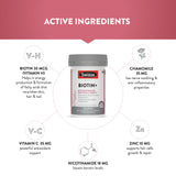 Biotin+ With Nicotinamide, Rose Hips & Vit C For Healthy Hair, Skin & Nails - 100% Vegetarian Supplement for Both Men & Women (7039005360313)
