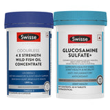 Swisse 4X Fish Oil Omega 3 (60 Capsules) & Glucosamine Sulfate+(60 Tab) Combo