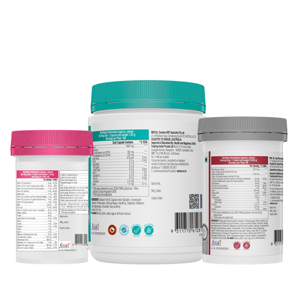 Swisse Fish Oil Omega 3 - 1000mg (150 Tablets) & Multivitamin for Women (60 Tablets) & Swisse Biotin+ Biotin Tablets_60 Tablets Combo