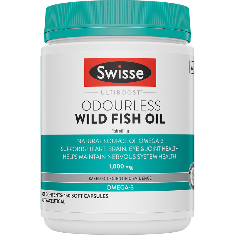 Swisse Ultiboost Odourless High Strength Wild Fish Oil Omega 3 - 1000mg