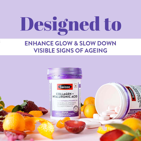 Swisse Collagen+ Hyaluronic Acid - 30 Tablets