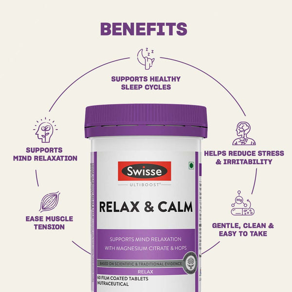 Swisse Ultiboost Calm & Relax Tablet - 60 Tablets