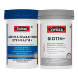 Swisse Ultiboost Lutein & Zeaxanthin Eye Health+(30 Tablets) & Swisse Biotin+ Tablets (60 Tablets) Combo