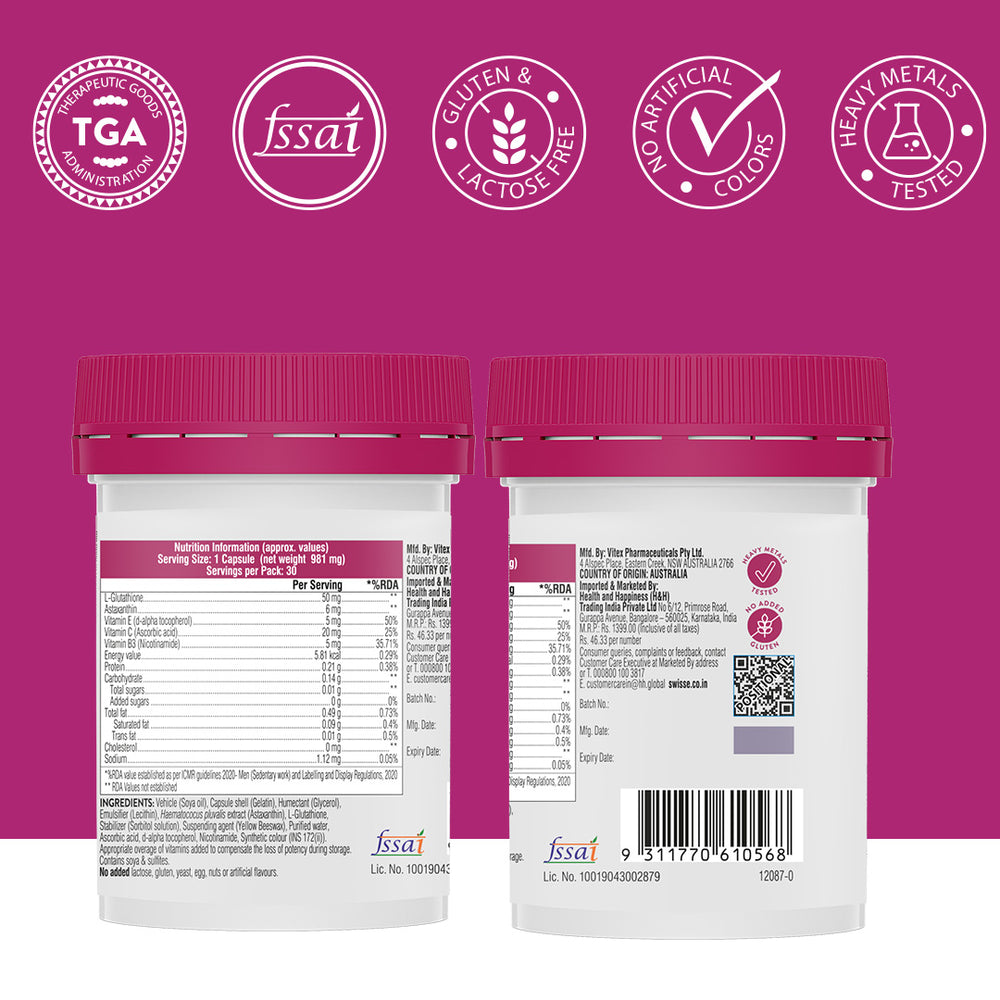 Swisse Glutathione+ - 30 Capsules
