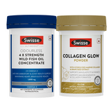 Swisse 4X Fish Oil Omega 3 (60 Tablets) & Swisse Collagen Powder Combo