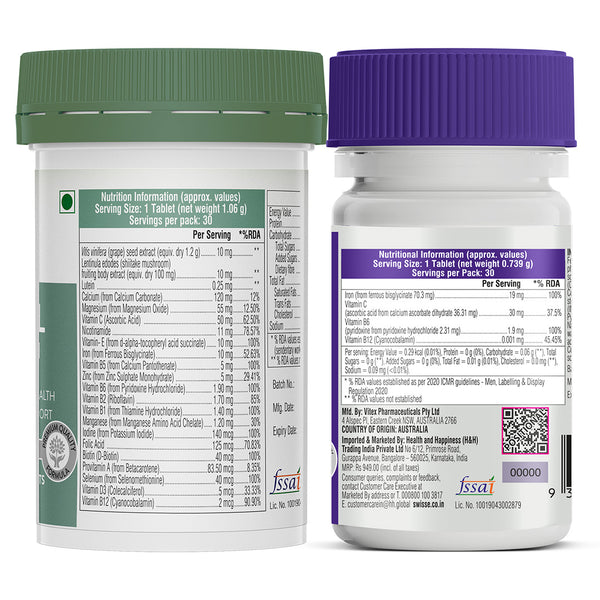 Swisse Essential Multivitamin(30 Tablets) & Swisse Iron (30 Tablets) Combo