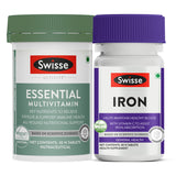 Swisse Essential Multivitamin(30 Tablets) & Swisse Iron (30 Tablets) Combo