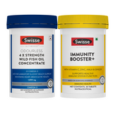 Swisse Ultiboost Immunity Booster+(30 Tab) & Swisse 4X Fish Oil Omega 3 (60 Tablets) Combo