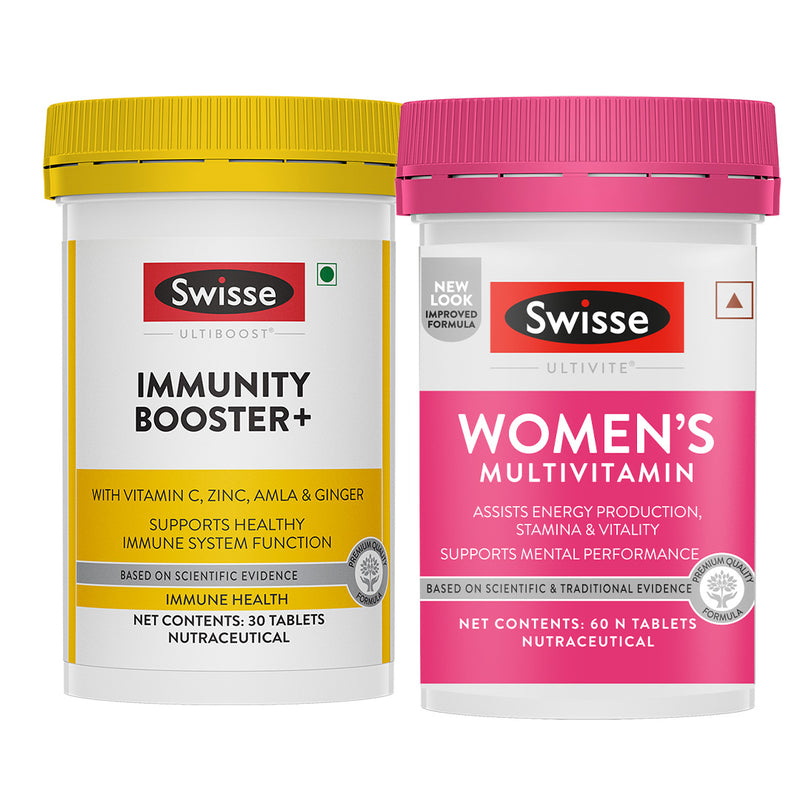 Swisse Ultiboost Immunity Booster+(30 Tablets) & Swisse Multivitamin for Women (60 Tablets) Combo