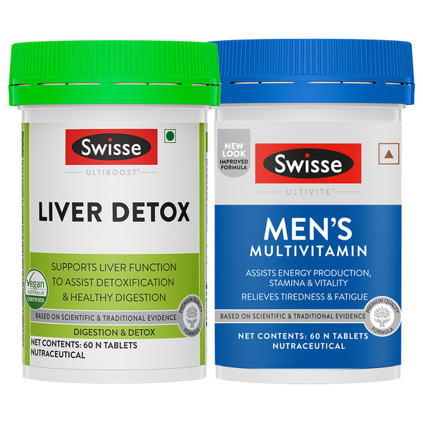 Swisse Liver Detox (60 Tab) & Multivitamin For Men (60 Tab) Combo