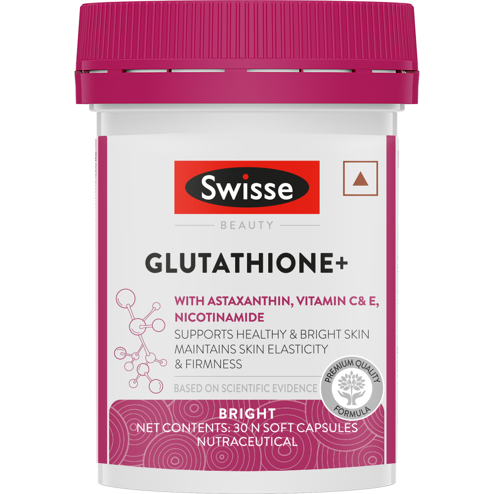 Swisse Glutathione+ with Astaxanthin, Vitamin C & E, Nicotinamide For Healthy, Radiant & Youthful Skin - 30 Capsules (7498300620985)