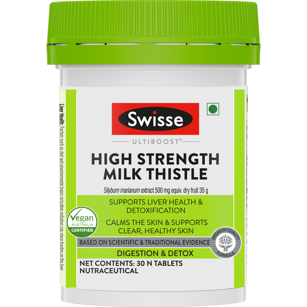 High Strength Milk Thistle with 35000 mg Silymarin Marianum (70:1) for Liver Support, Cleansing, Detox & Natural Antioxidant - 30 Tablets (6705879351481)